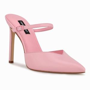 Nine West Tips Heel Mules - Pink - Ireland (OU3965087)